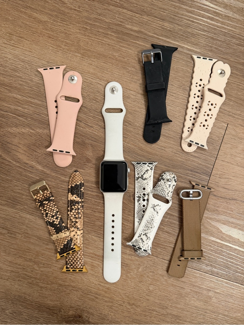 Apple Watch Series 3 and assorted bands